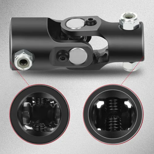 Vista 5 de CCIYU 1" DD * 3/4" DD Negro Juntas de Dirección Solo Eje Universal U-Joint 3.780 in
