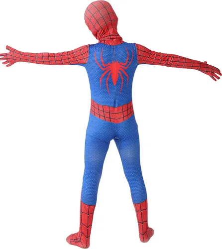 Vista 5 de CaoKaien Traje de superhéroe para Halloween disfraz de elastano disfraz de cosplay azul talla XL