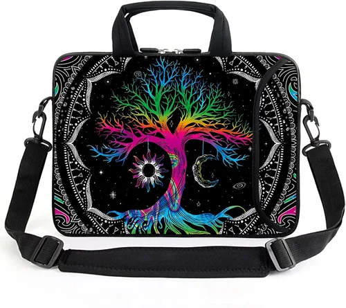 Vista 21 de AMARY Funda para portátil de 15.4" 15.6" pulgadas, estuche para chromebook, correa de hombro ajustable con asa, bolsillo para accesorios
