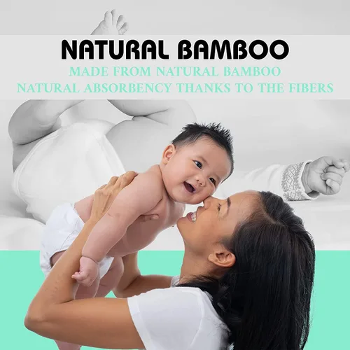 Vista 6 de SOHO, pañales bio-naturales para bebé, hechos de algodón orgánico y extracto de bambú, máxima comodidad y sequedad, indicador de humedad, viene