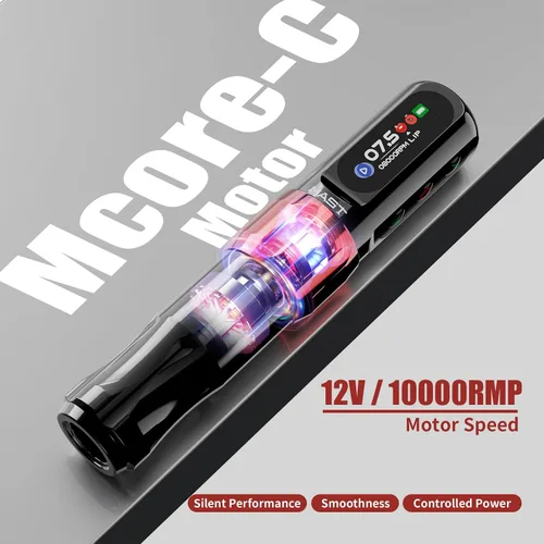 Vista 5 de Mast Tattoo Tour2 Pro Máquina inalámbrica de pistola de tatuaje Rojo rosa