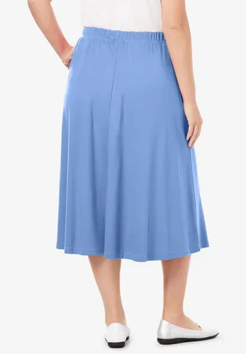 Vista 3 de 7-Day Knit A-Line falda tamaño grande para mujer