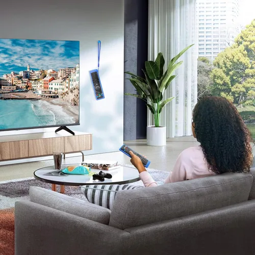 Vista 6 de Funda de silicona para mando a distancia de Vizio Smart TV XRT136/XRT140 (Azul brillante)