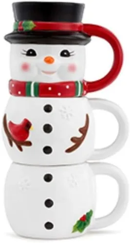 Vista 8 de Taza de muñeco de nieve de 16 oz Papá Noel