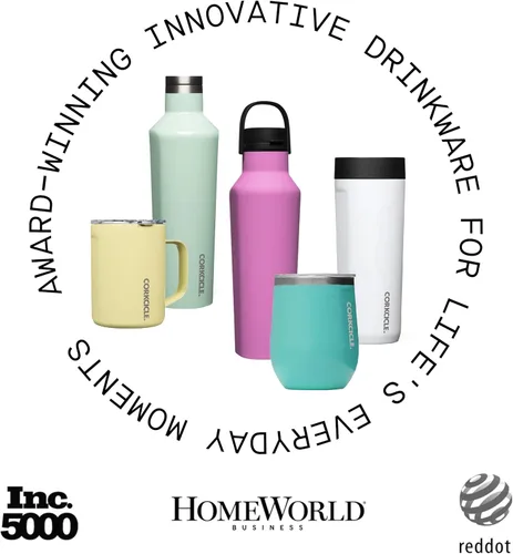 Vista 8 de Corkcicle Vaso de vino sin tallo, mantiene las bebidas frías durante 6 horas, acero inoxidable con triple aislamiento, base antideslizante, regalo