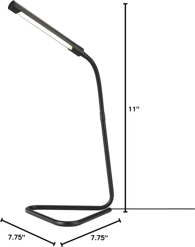 Vista 9 de GLOBE Electric 56060 Arden - Lámpara LED de escritorio integrada de 12", cuello de cisne ajustable, interruptor de encendido y apagado en línea