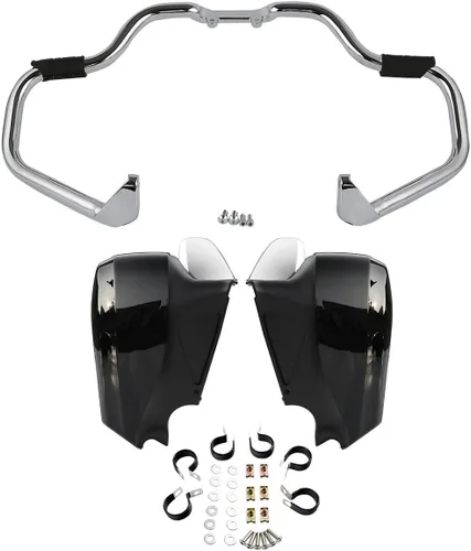 Vista 14 de TCT-MOTORPARTS Barra de choque de carretera con protector de motor para bigote, apta para Indian 2014-2024 Chieftain; Chieftain Dark