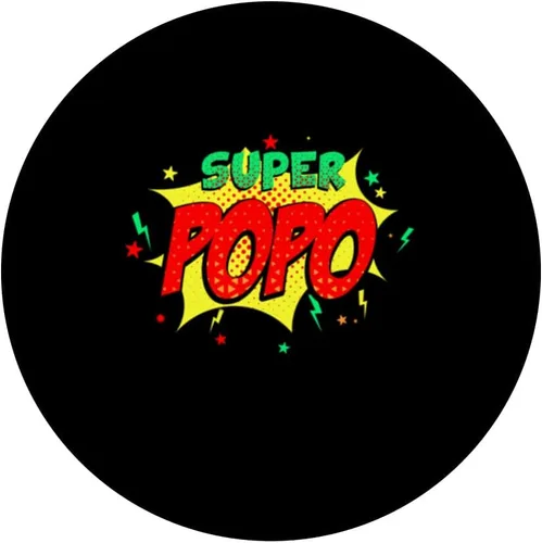 Vista 3 de Super Popo Comic Themed Style Superhero Fathers Day PopSockets Swappable PopGrip