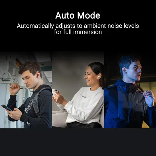 Vista 7 de ASUS ROG Cetra True Wireless SpeedNova Gaming Earbuds – Modo Dual (BT, 2.4GHz), Dirac Opteo, Micrófono AI de Conducción Ósea, ANC Adaptativo