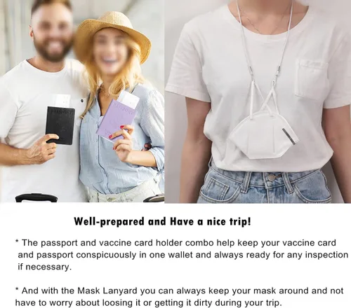 Vista 8 de labato Soporte para pasaporte para mujer, cartera de pasaporte, organizador de documentos de viaje, accesorios de crucero impermeables