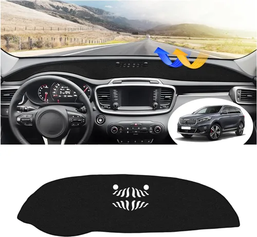 Vista 8 de FIILINES - Cubierta para salpicadero para Ford F150 2004-2008, tapete para tablero de instrumentos para accesorios F150, malla transpirable
