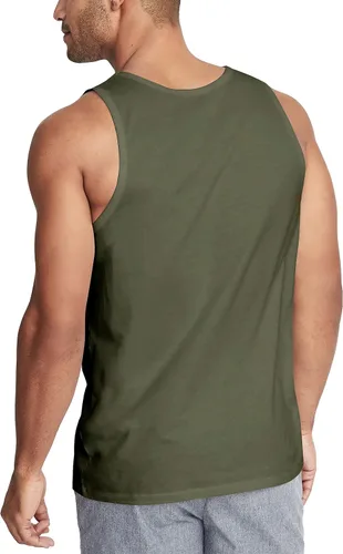 Vista 2 de Hat and Beyond Camiseta sin mangas para hombre, de rendimiento suave, para boxeo y gimnasio