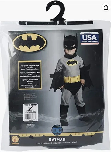 Vista 6 de Rubie's Disfraz infantil de Batman, Gris