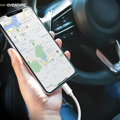 Vista 8 de Overtime Cable Lightning para iPhone, certificado MFI, cable de carga USB-A a Lightning portátil e inteligente, cable de carga rápida de Apple