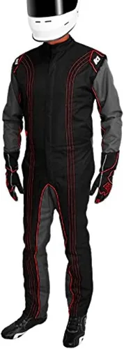 Vista 8 de K1 Race Gear CIK/FIA traje de competición de go kart, nivel 2, aprobado, M, Rojo