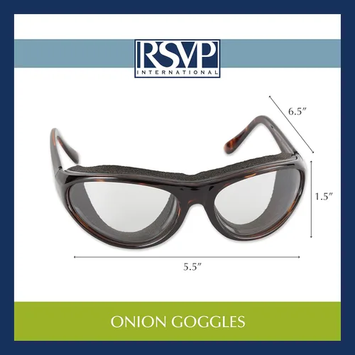 Vista 6 de RSVP International Gafas de cebolla, lentes sin niebla, prepara alimentos de forma segura sin lágrimas
