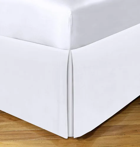 Vista 9 de Spacemaker Falda de cama extra larga con caída de 21 pulgadas, individual, blanco