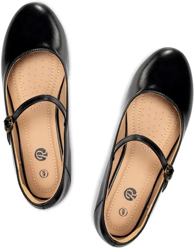 Vista 3 de Rekayla Mary Jane - Zapatos planos para mujer, cómodos y elegantes, con punta redonda