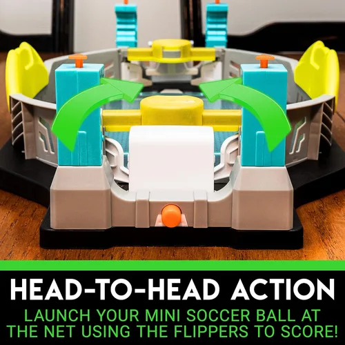 Vista 5 de Franklin Sports Mini juego de tiro de fútbol de mesa - Juego de mesa de fútbol estilo arcade para todas las edades- Marcador LED electrónico
