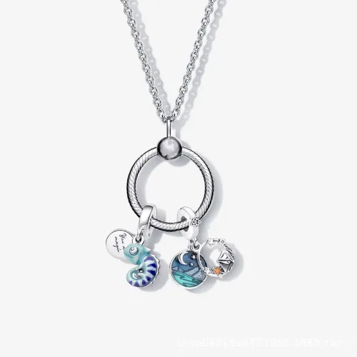Vista 21 de Colgante de plata de ley 925, joyería para niña, regalos para mujer, pulsera y collar