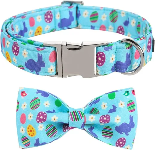Vista 50 de ARING PET Collar de perro con corbatín, collares de terciopelo para perros con corbatín extraíble, collar de lazo ajustable para perros hembras