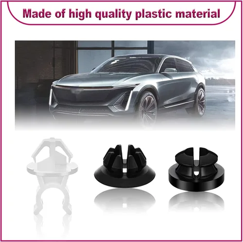 Vista 6 de 30 clips de barra de soporte para capó de automóvil, protector de succión para salpicaduras, redondo, negro, compatible con 91503-SS0-003, perfecto