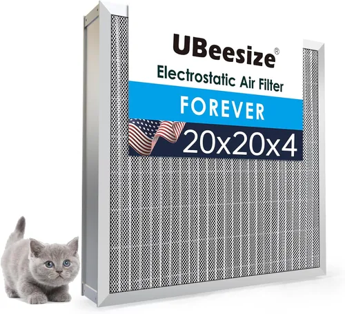 Vista 9 de UBeesize - Filtro de aire reutilizable de 20 x 20 x 1 pulgadas, lavable, MERV 8, permanente, electrostático, para aire acondicionado y HVAC
