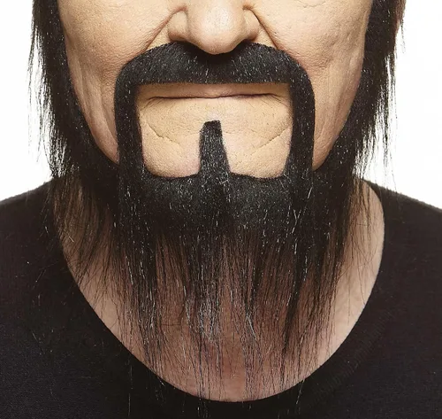 Vista 94 de Mustaches Self-Adhesive Stick On Fake Handlebar for Adults Negro