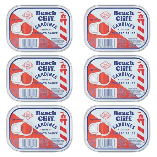 Vista 18 de Beach Cliff Sardinas Silvestres en Salsa Picante de Louisiana, lata de 3.75 oz - 14g de proteína por porción - Sin gluten, apto para dieta keto