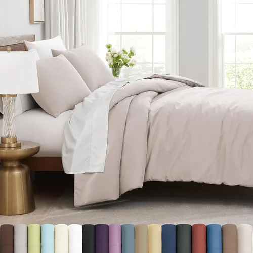 Vista 10 de Southshore Fine Living, Inc. Juego de funda de edredón tamaño extra grande individual/XL, ropa de cama de microfibra cepillada premium de fácil