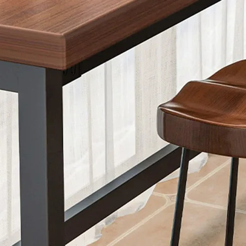 Vista 4 de Mesa de bar, mesa de pub, mesa de comedor rectangular para espacio estrecho, comedor, marco de metal resistente, 55 pulgadas de largo x 16 pulgadas