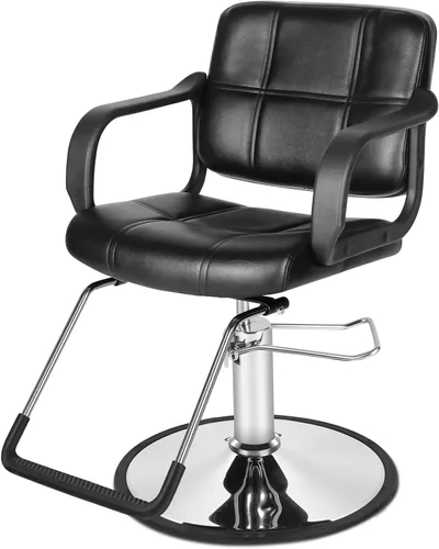 Vista 5 de Funnylife Silla de peluquería de salón de peluquería negra Silla de tatuaje