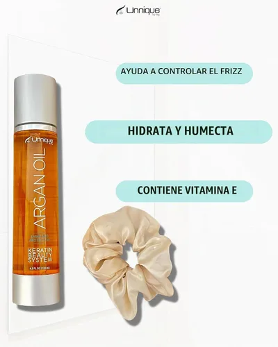 Vista 7 de UNNIQUE Aceite de argán puro para el cabello, suero capilar para control del encrespamiento, brillo instantáneo y suavidad, aceite de argán