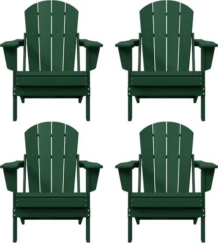 Vista 18 de WO Home Furniture Laguna Silla plegable Adirondack de polietileno de alta densidad, silla para patio para todo tipo de clima, para jardín al aire