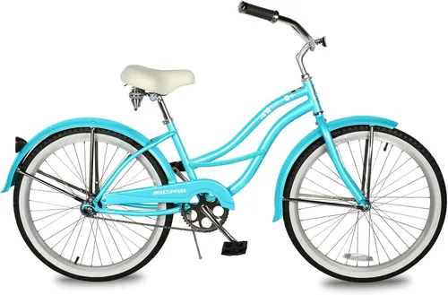 Vista 25 de MICARGI Bicicleta híbrida para adultos de 24/26 pulgadas, bicicleta híbrida de 1/7 velocidades para mujeres, hombres, personas mayores, bicicleta