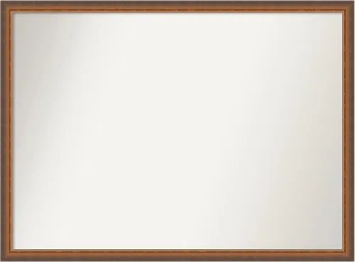 Vista 18 de Amanti Art Espejo de baño de bronce para sobre fregadero, 29 x 19 pulgadas, espejo rectangular de bronce antiguo, marco de madera tradicional