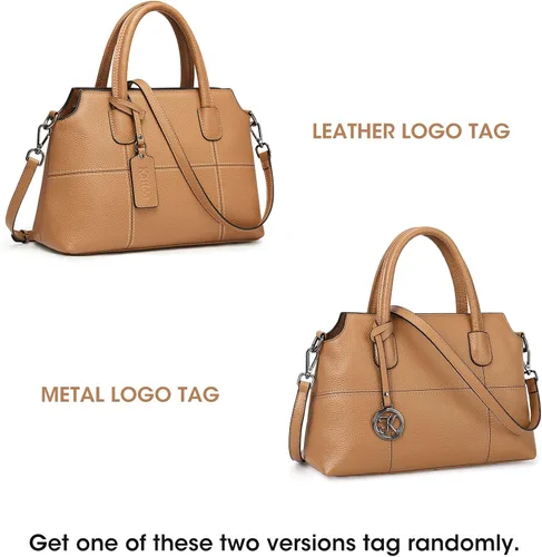 Vista 32 de Kattee - Bolsos de piel auténtica para mujer, bolsos de mano suaves para mujer