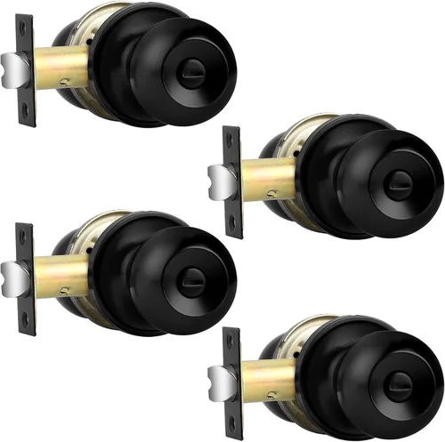 Vista 32 de Probrico - Perilla interior para puerta de baño, manija de puerta sin llave para dormitorio, juego de cerradura para puerta interior con perilla