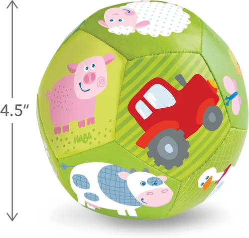 Vista 9 de HABA Pelota suave para bebé, tiempo boca abajo y juego sensorial, pelota de juego infantil de 4.5 pulgadas, ideal para gatear, para bebés de 6 meses