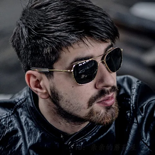 Vista 2 de RCXKOOM Mens Aviator Sunglasses American Army Military Pilot Polarized Sunglasses Bayonet Temples