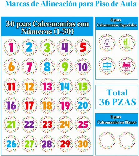 Vista 2 de PETCEE Boho Line Up Spots para el piso del aula, 36 unidades, calcomanía de A-blanco