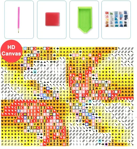 Vista 5 de Bimkole Kits de pintura de diamantes 5D con panda, taladro completo, animales de perforación completa, juego de bordado de diamantes de imitación