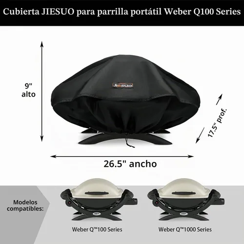 Vista 2 de Cubierta de parrilla para Weber Q Series, cubierta para parrilla