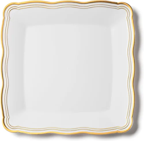 Vista 8 de Posh Setting - Bandejas de plástico blanco para servir, paquete de 6, bandejas de plástico pesado para servir fiestas de comida, platos y bandejas