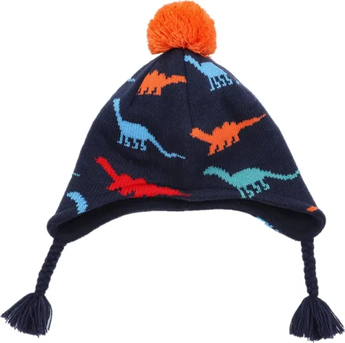 Vista 5 de Connectyle Gorro con orejeras para niños pequeños, con forro polar, gorro de invierno cálido