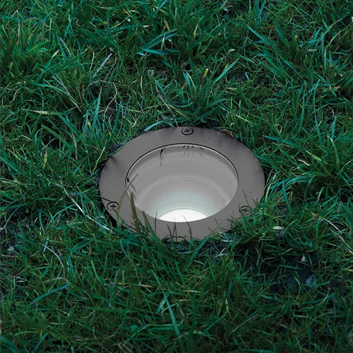 Vista 10 de Iluminación de paisaje WAC, luz enterrada de 3 pulgadas LED de 12 V con ángulo de haz ajustable y control de brillo integral 3000 K en bronce