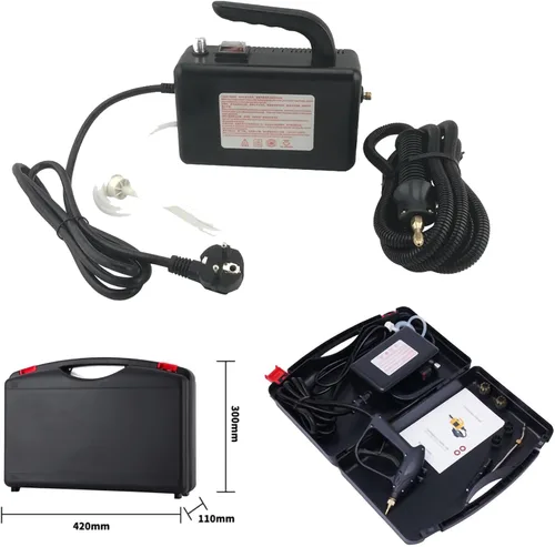 Vista 2 de Vaporizador de 1700 W para limpieza, vaporizador portátil de alta presión de 110 V, tanque de agua grande, máquina de limpieza a vapor eléctrica