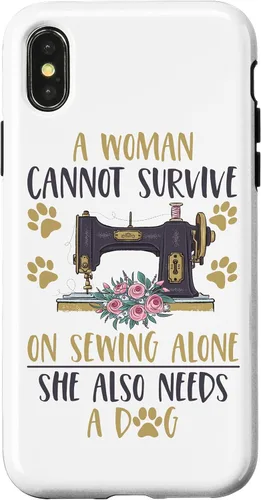 Vista 5 de Funda divertida para iPhone 11, para amantes de la máquina de coser