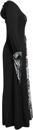 Vista 6 de Vestido renacentista de Halloween para mujer, talla grande, disfraces victorianos, longitud al suelo, vestidos medievales, elegante, vestido de baile