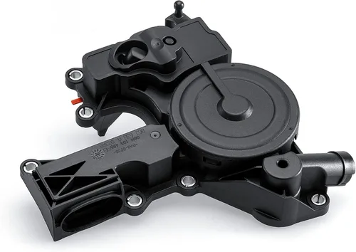 Vista 4 de Válvula PCV - Separador de aceite de válvula de ventilación del cárter del motor con kit de manguera de respiradero compatible con Audi A3, A4, A5